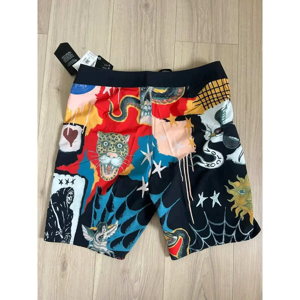 Volcom Men's Featured Artist Seth Conboy Mod Board Shorts NWT Size 33